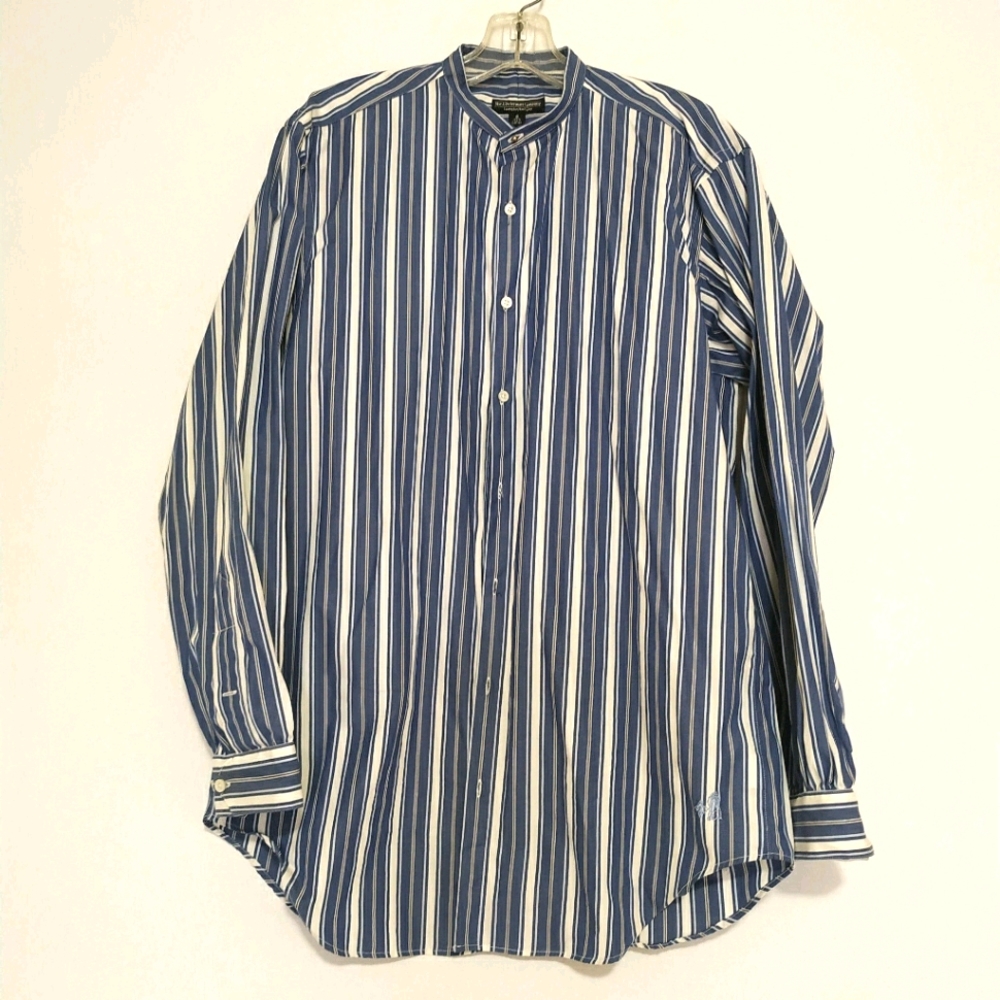 J Peterman Co. Sz. S striped shirt w/buttons